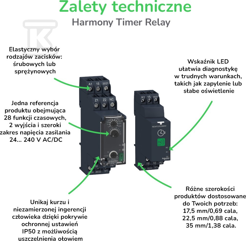 Багатофункціональне реле 1C O 24Vac DC - RE17RMMU